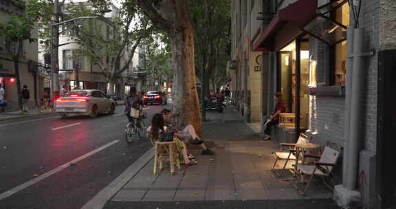 上海浦西马路街景