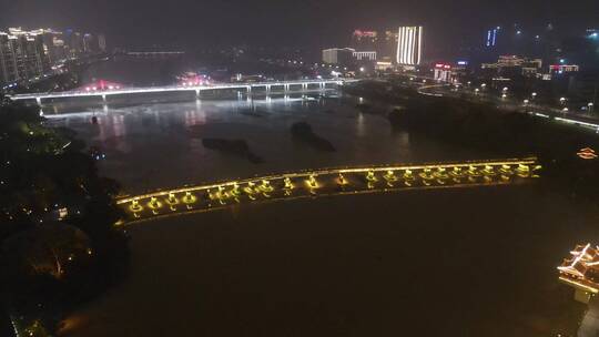 福州 漳州 南山桥 夜景 灯光 航拍