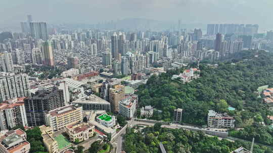 高楼大厦城市的鸟瞰图
