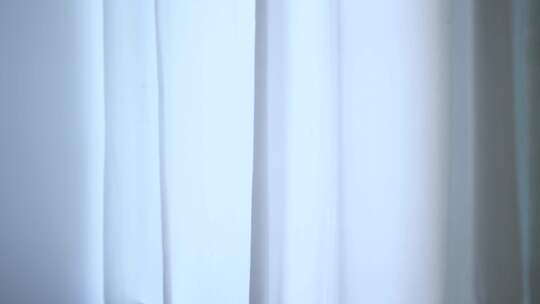 窗纱 床帘 空景 晃动的窗帘 白色窗纱