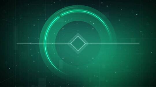 科技感绿色商业公司游戏公司logo演绎展示标志标识AE模板