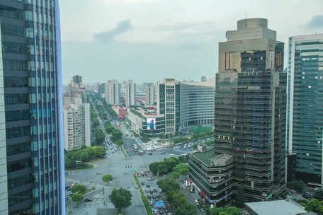 上海城市延时 日景 车流