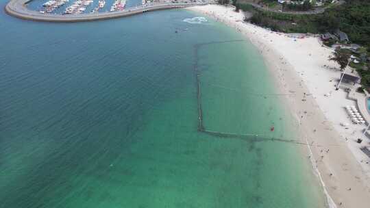 4K航拍深圳大鹏海岸线碧海蓝天