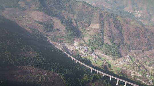 山里高速公路跨线桥特大工程航拍