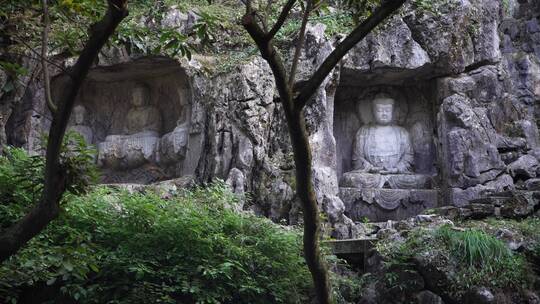 杭州灵隐寺飞来峰塑像