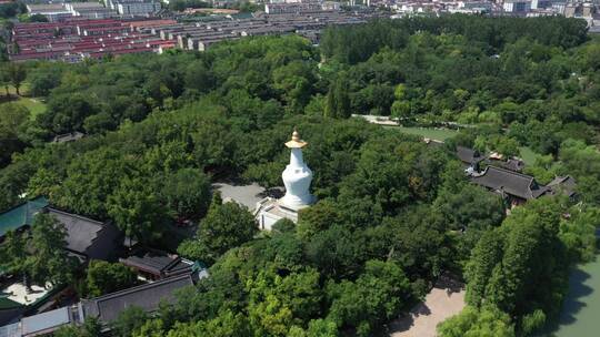 航拍扬州大明寺，瘦西湖，个园，何园