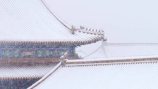 大雪中的故宫