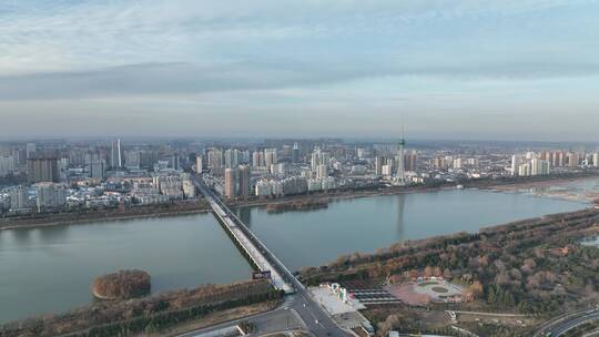 4k城市航拍轴线基础建设高空视角