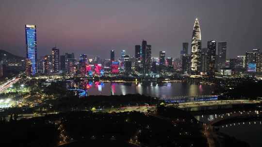 深圳城市夜景航拍
