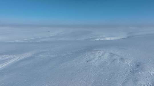 航拍雪域荒原寒冬雪景