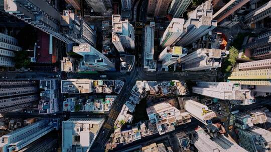 繁华香港建筑俯拍