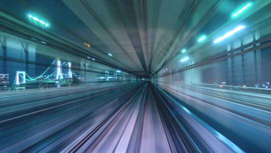 隧道内列车运行高速发展辉煌繁荣极速疾速
