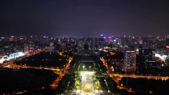 合肥市政务中心广场合肥市政府夜景