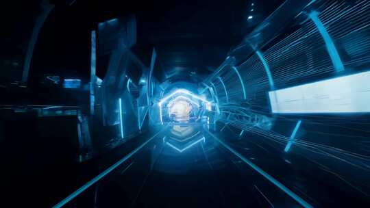 4k科技感隧道时空穿梭