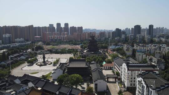 湖北武汉归元禅寺4A景区航拍