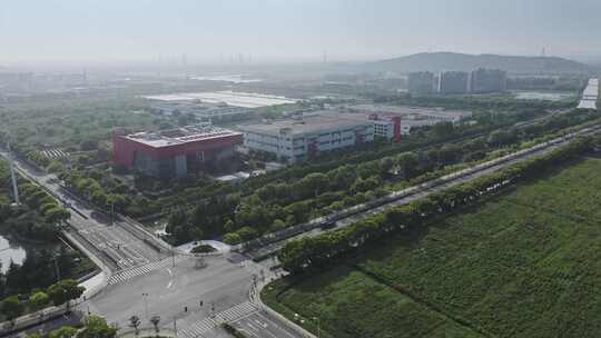 航拍中国企业工厂建筑