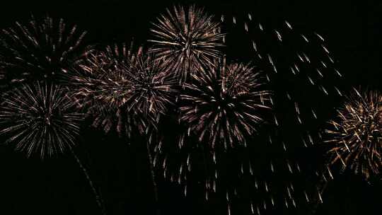 新年节日烟花庆祝实拍素材