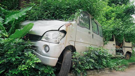 【正版素材】破车旧车废弃车