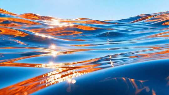 动态波浪光影素材