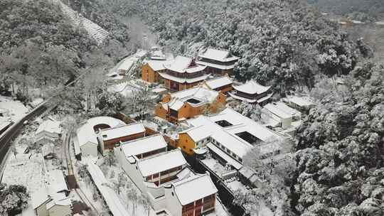 杭州法喜寺雪景浙江雪景古建筑雪景