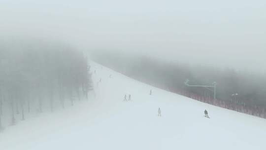 高山雪场雪道滑雪