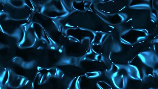 潮流动感深蓝液态流体金属质感抽象循环背景视频素材模板下载