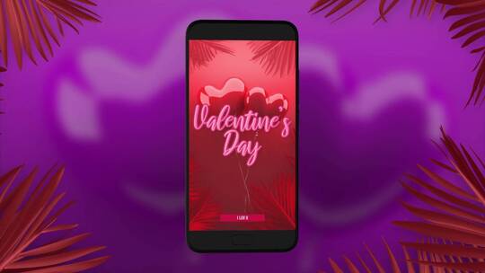 浪漫爱情节日动态平面设计宣传竖屏展示AE模板