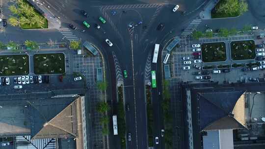 西安南大街车流航拍