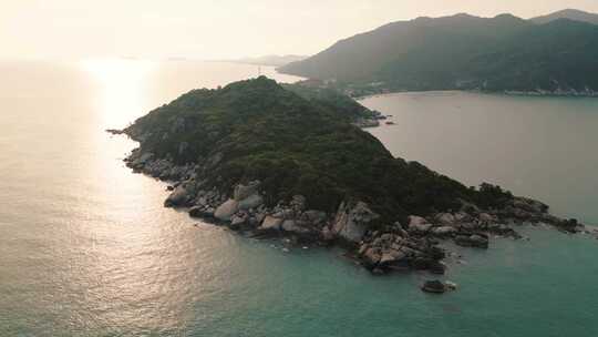 空中日落Haad Rin海滩在帕岸岛泰国