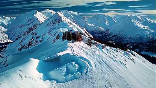 日出云海雪山日照金山唯美早晨清晨风景风光