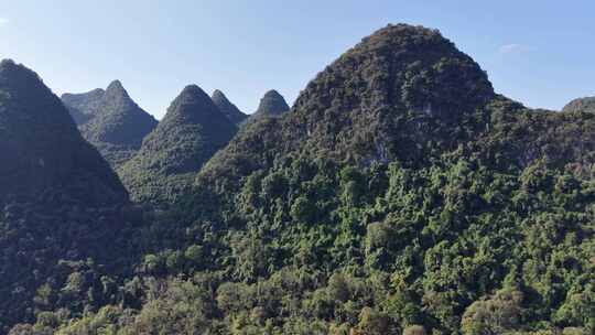 广西桂林阳朔遇龙河景区航拍