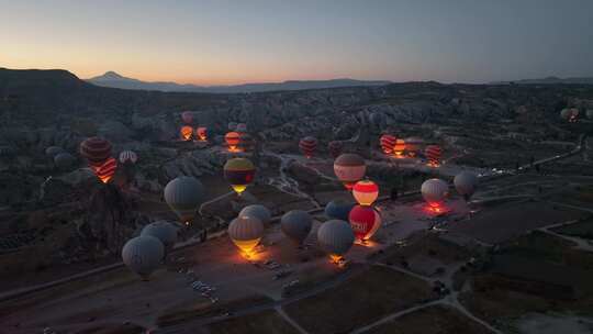 土耳其热气球日出视频素材模板下载