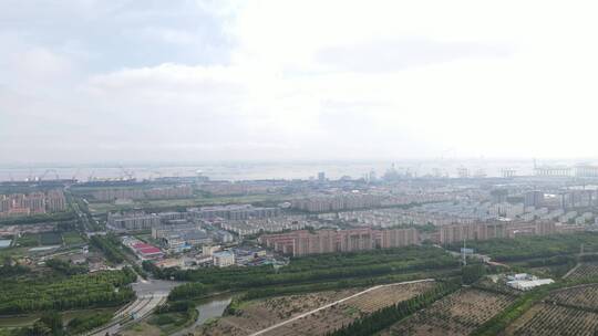 上海崇明区长兴岛崇明岛全景4K航拍