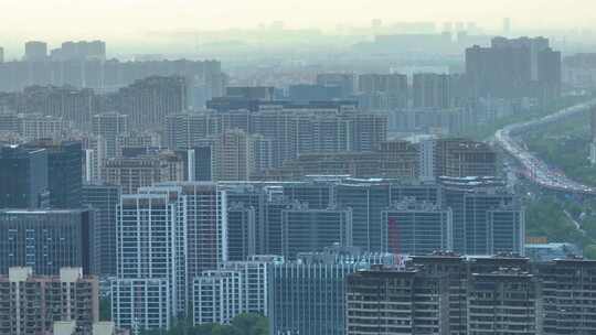 杭州市拱墅区拱宸桥高楼大厦航拍城市风景视