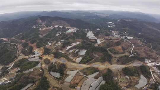 开发山区城镇植被恢复与生态建设航拍