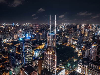 上海黄浦区世茂艾美酒店夜景