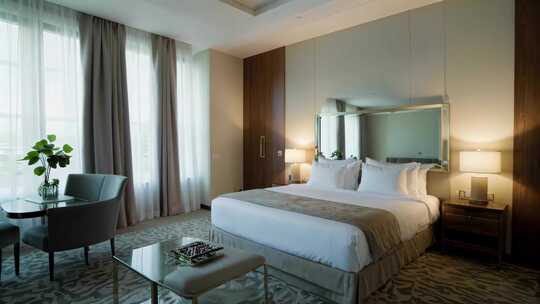 现代风格酒店卧室室内场景