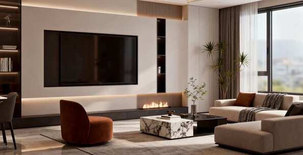 现代风格客厅家居布置