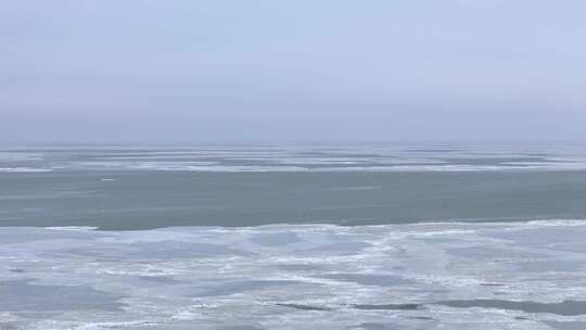 冰封的海面冬天的大海
