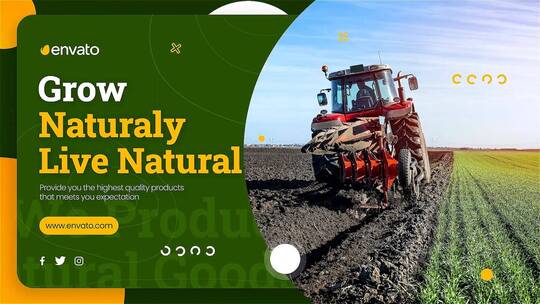 世界农业促进企业宣传农业生态植物AE模板
