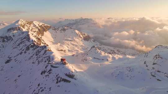 山，顶部，山顶，雪