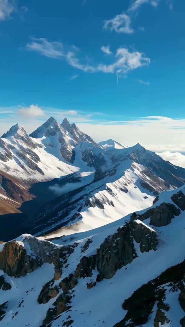 雪山自然风光全景
