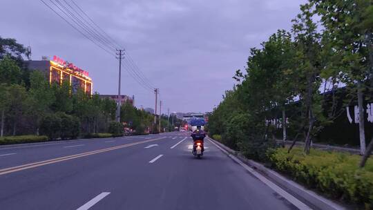 城市道路马路街头景象实拍