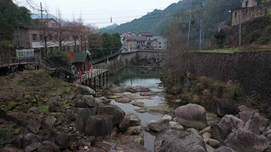 航拍浙江丽水缙云小龙大峡谷景区