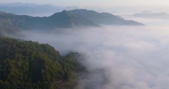 江南高山云海云雾丽水晨曦风光