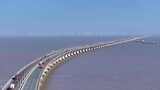 航拍上海 洋山深水港  上海东海大桥高清在线视频素材下载