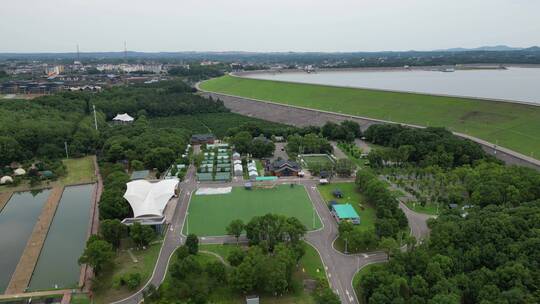 旅游景区湖北荆州洈水风景区4A人工大坝