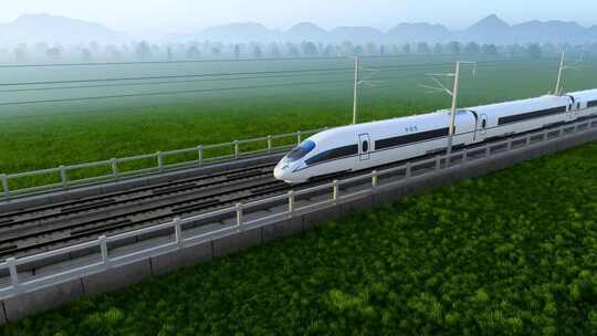和谐号 高铁 动车 中国速度视频素材模板下载