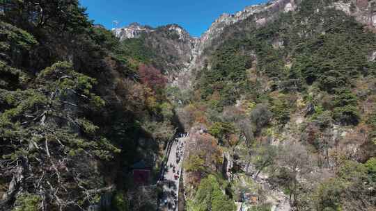 航拍泰山风景