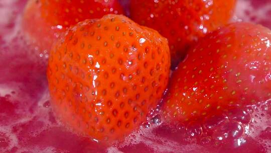 冰沙草莓制作视频素材模板下载